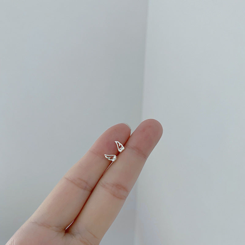 Conjunto De Aretes De Cobre De Corazón Plateado Plata al por mayor